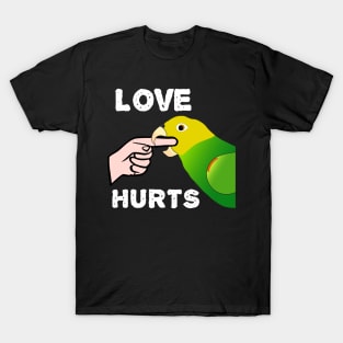 Love Hurts Double Yellow Headed Amazon Parrot T-Shirt